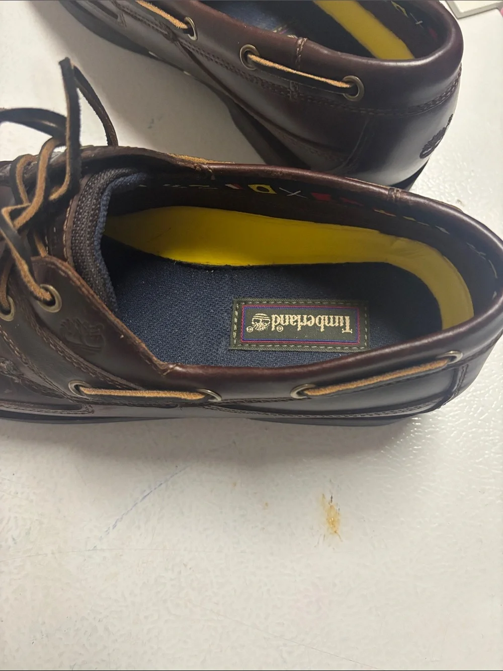 NWOT Timberland Men's Classic Dark Brown Leather 2 Eye  Boat Shoes Size 10